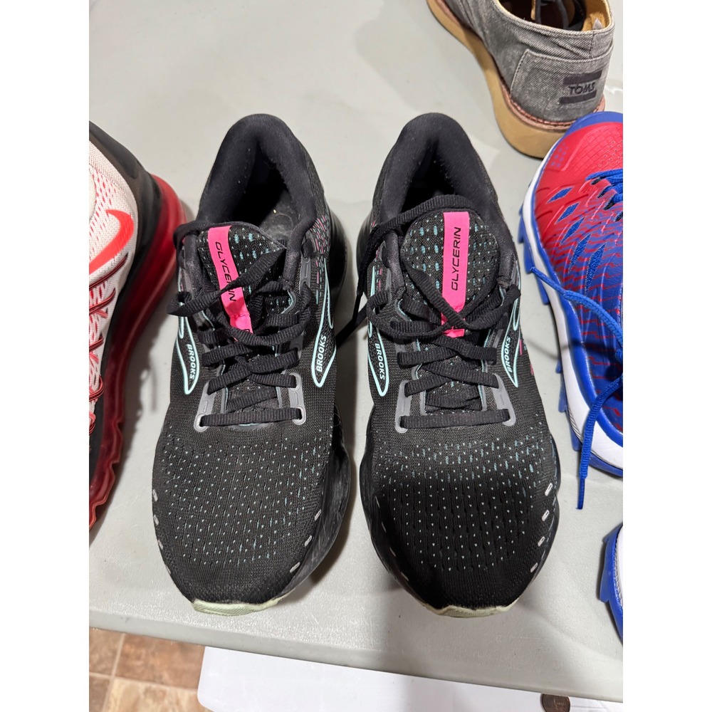 Brooks Glycerin 20 Womens Running Shoes Black Pink‎ Blue Neutral Sneakers